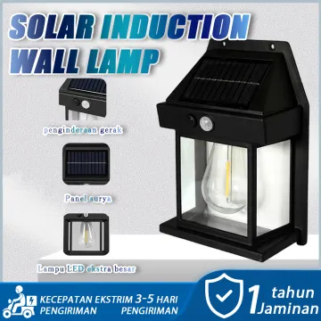 Lampu Solar LED Terpasang di Rumah Modern