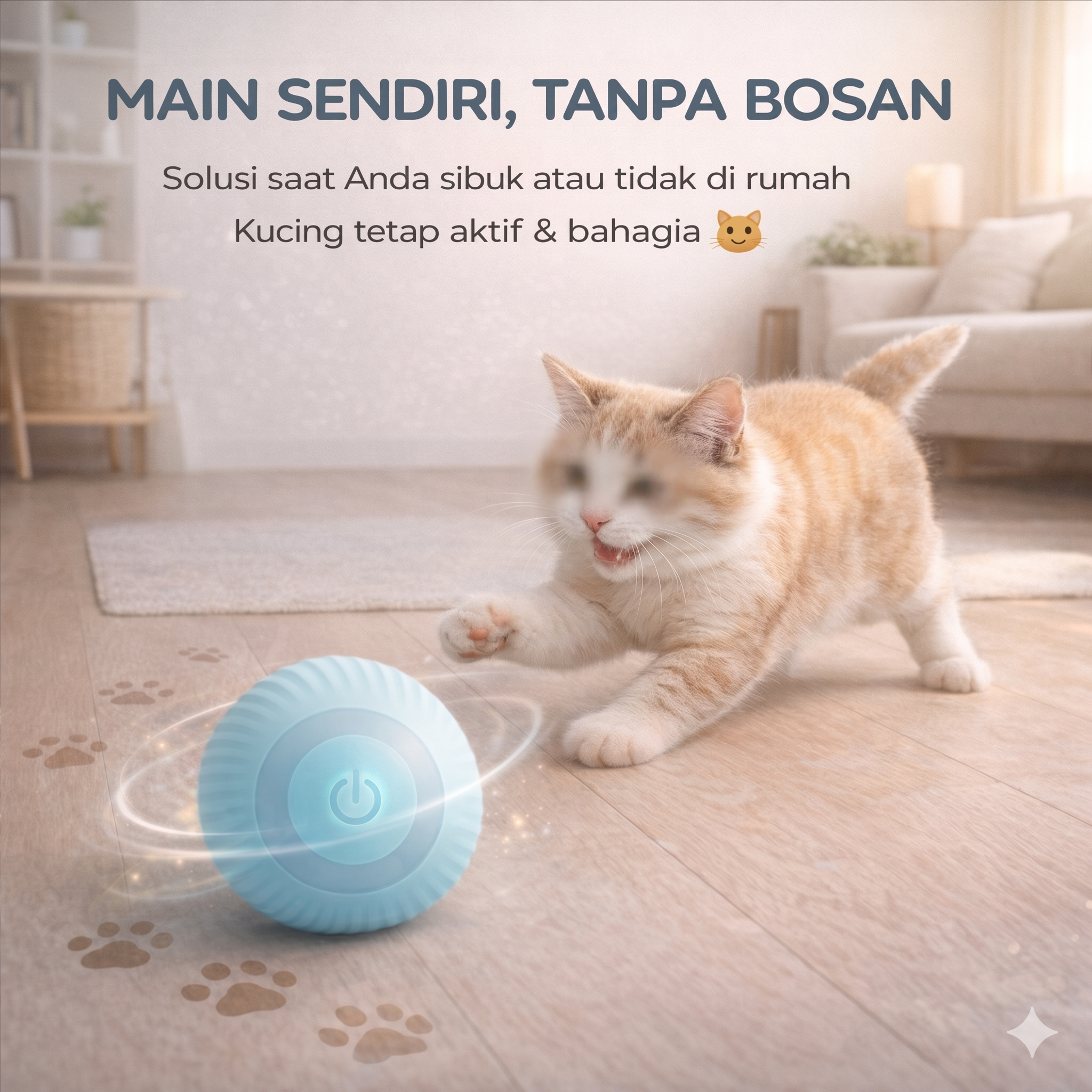 Kucing main sendiri