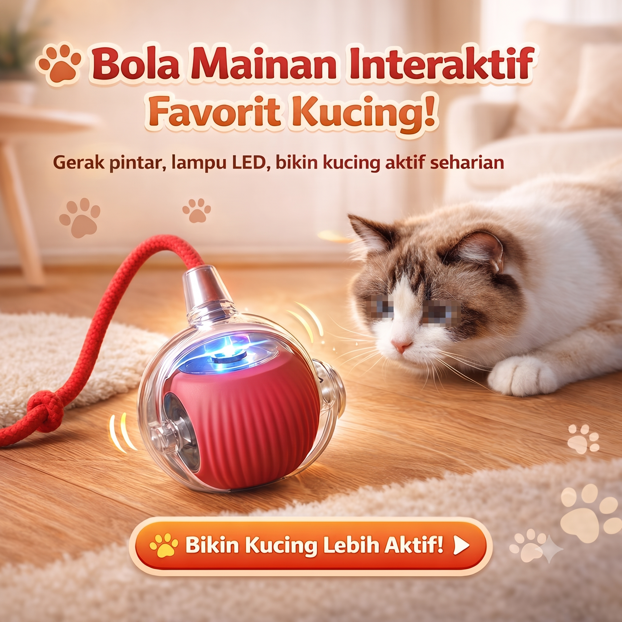 Mainan Bola Interaktif Kucing