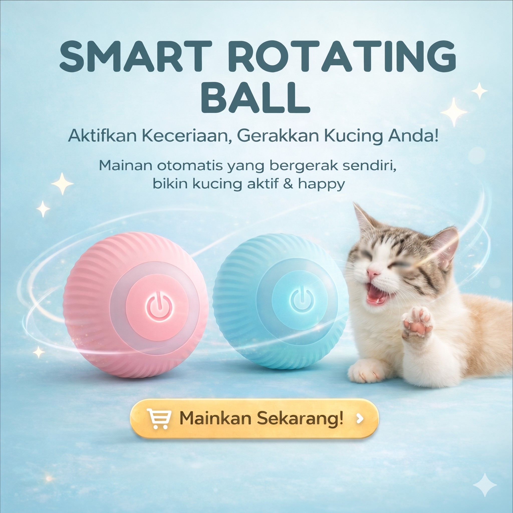 Mainan Kucing Smart Ball